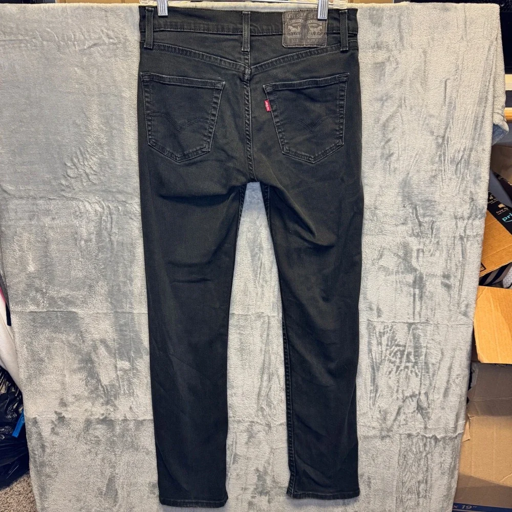 1977 | Levi's 511 Slim Fit Stretch Denim Jeans Black Mens 29x32